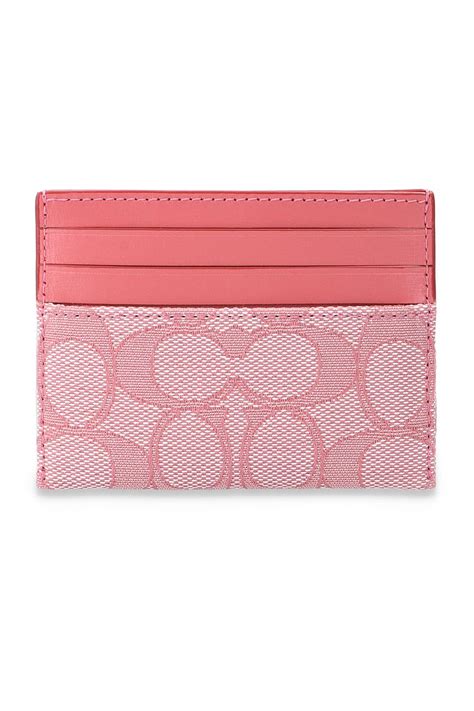 pink coach card holder|More.